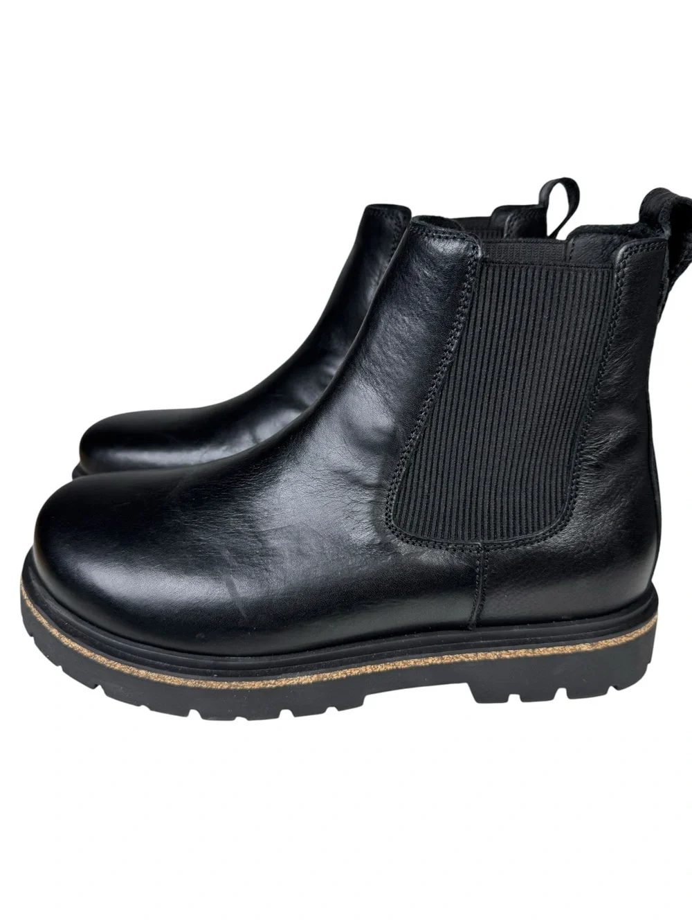 NEW Birkenstock Highwood Chelsea Slip-On Boots Womens 8US/39EU Black Leather